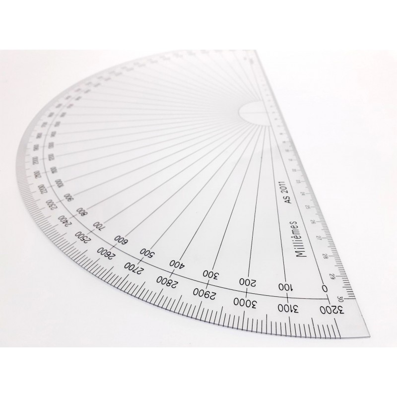 Rapporteur 1 2 circulaire 3200 millième 33 cm RTS armée