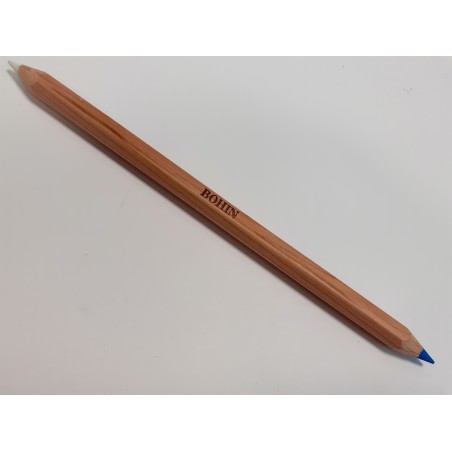 Crayon craie Bi-couleur bleu et Blanc BOHIN