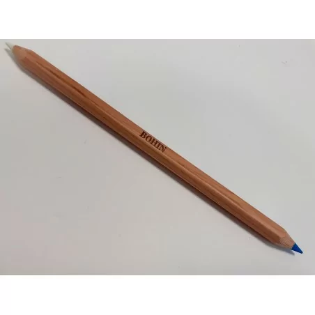 Crayon craie Bi-couleur bleu et Blanc BOHIN