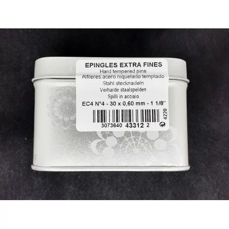Epingles Extra Fines n°4 - 30 x 0,60 mm