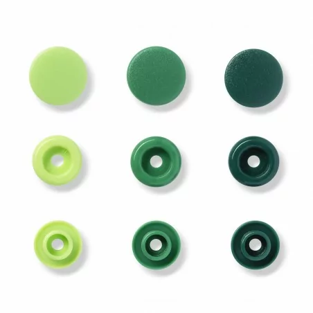 Boutons pression Vert Color Snaps, 12,4mm Prym 393001