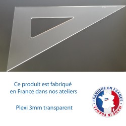 Équerre 60 ° degrés 40cm x 22 cm